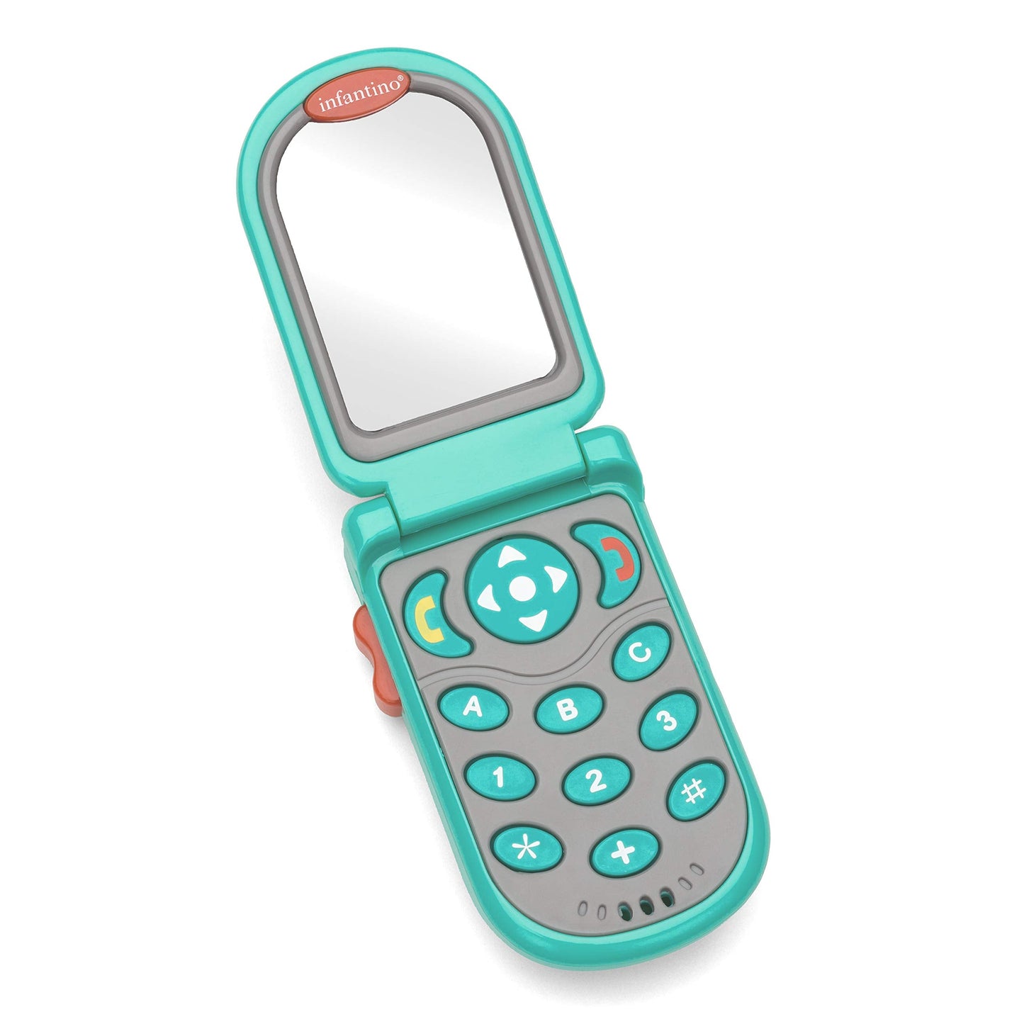 Infantino Flip and Peek Fun Phone: Bilingual Baby Toy with Mirror