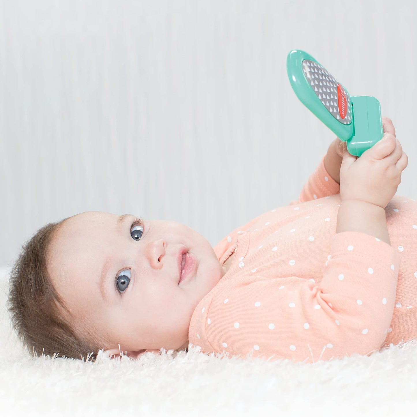 Infantino Flip and Peek Fun Phone: Bilingual Baby Toy with Mirror