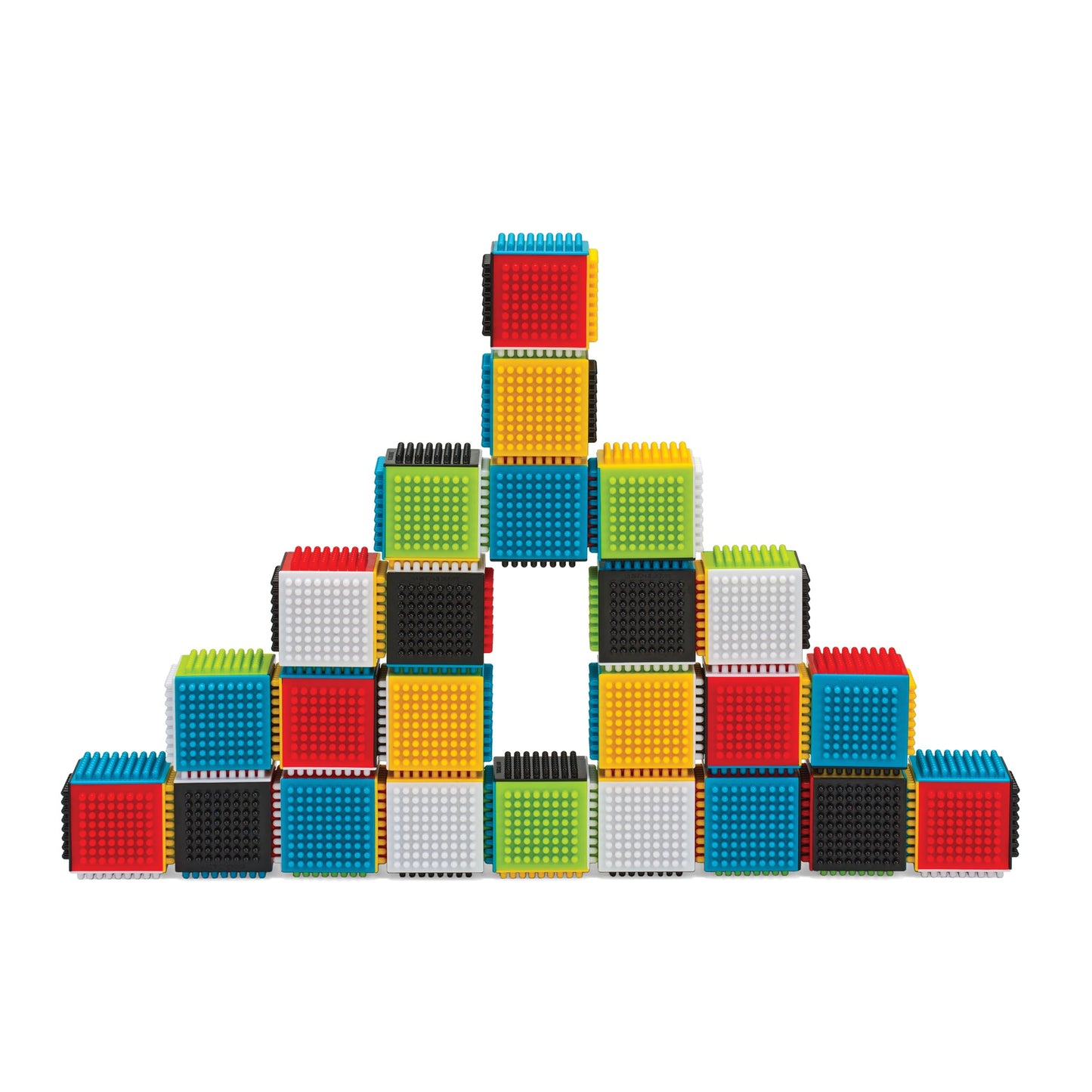 Infantino Press & Stay Sensory Blocks – 24-Piece Multicolor Set for Babies 12m+