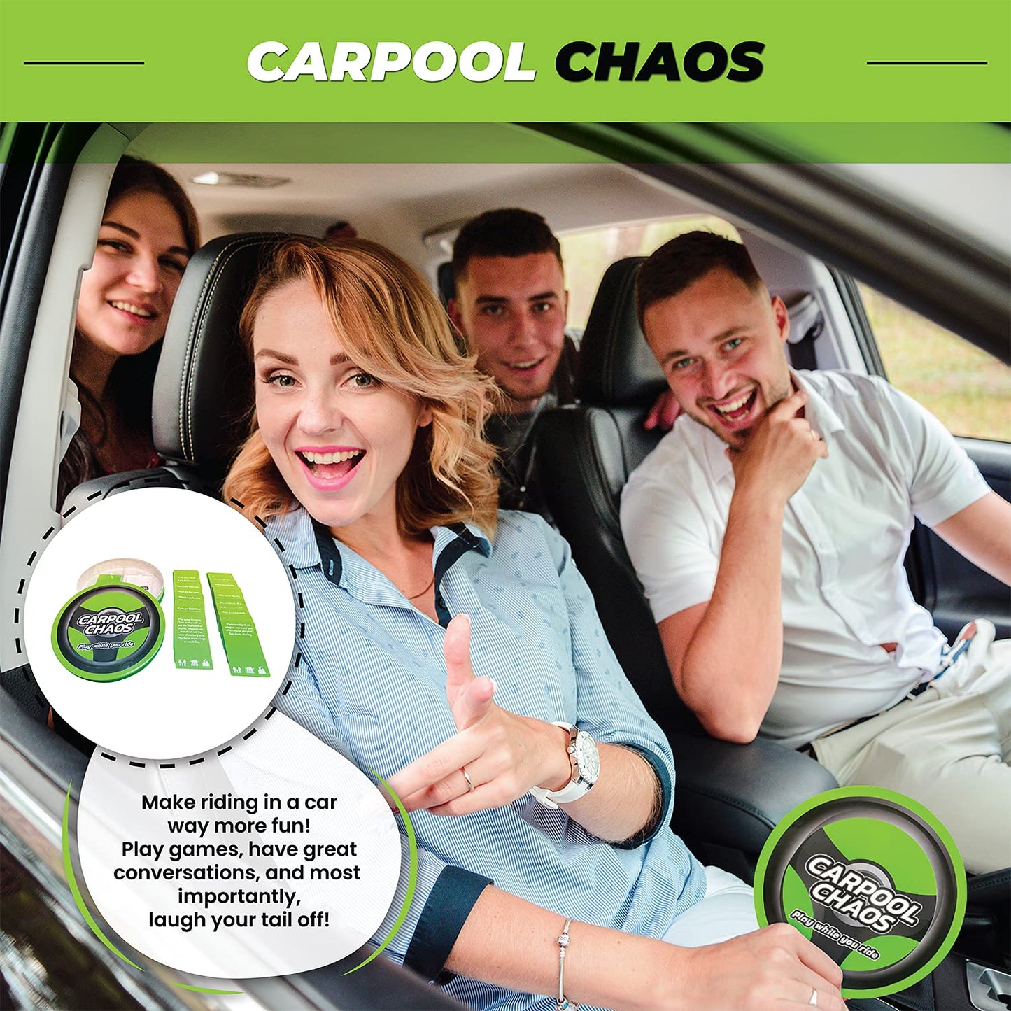 Carpool Chaos by Infinite Games – Fun Road Trip Car Games for All Ages