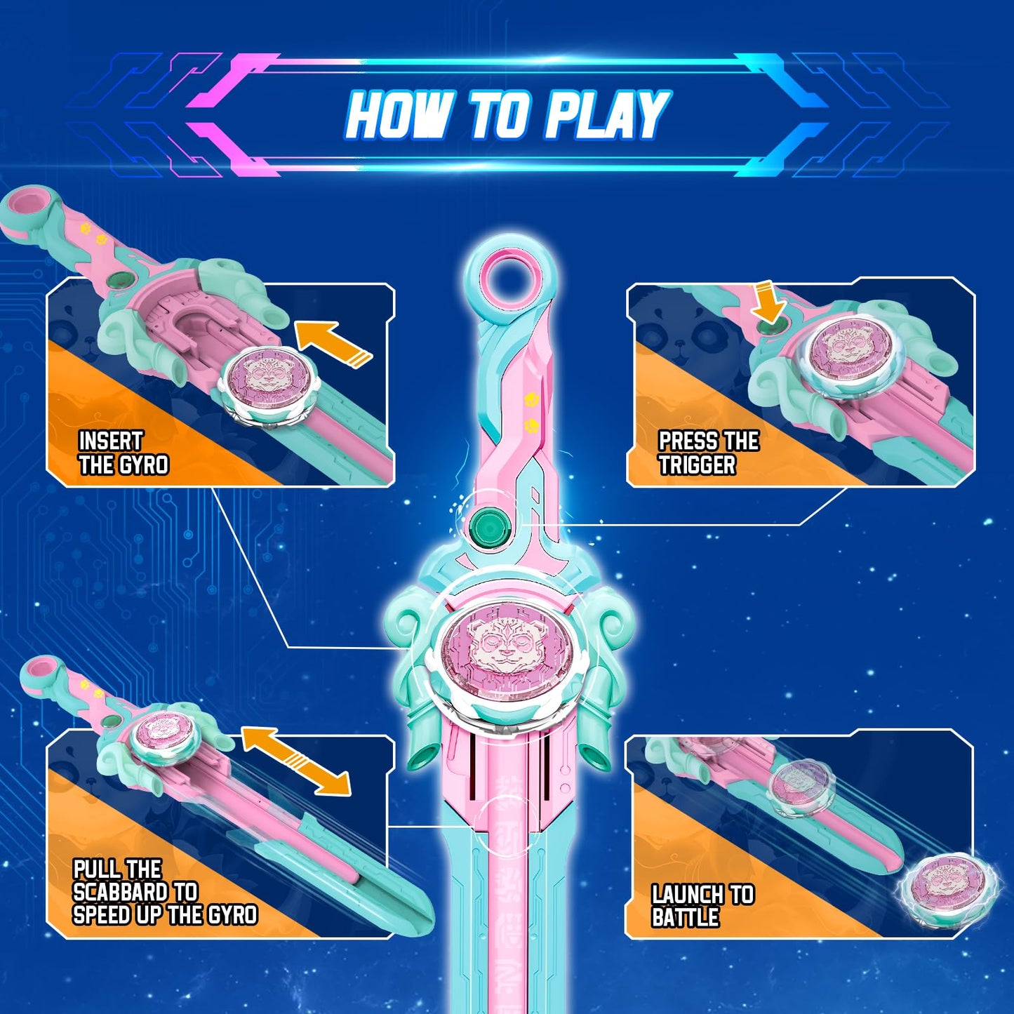 Infinity Nado Battling Toys: Spinning Top & Sword Launcher Battle Set for Kids (Ages 5–12)