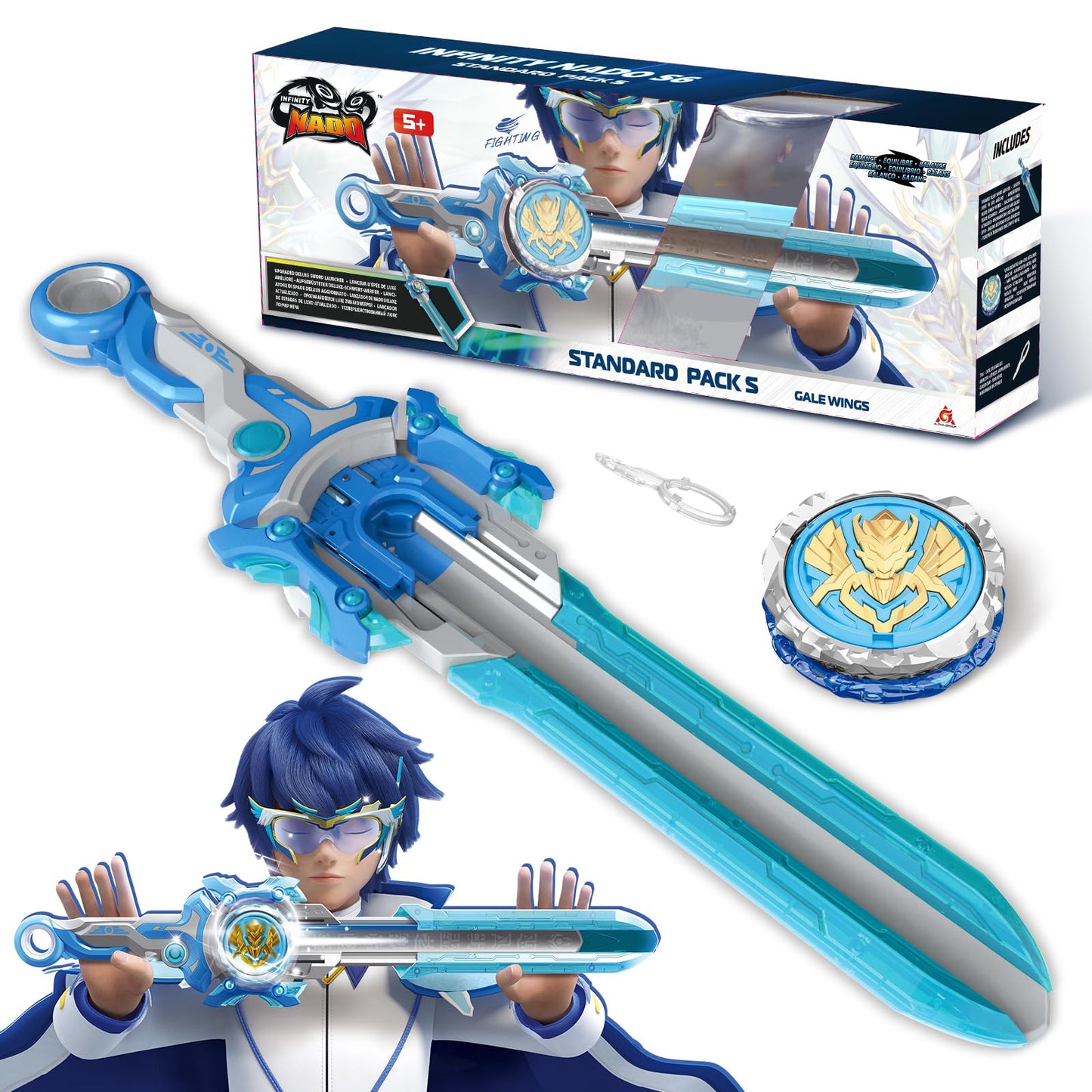 Infinity Nado Battling Toys: Sword Launcher & Spinning Top Battle Set for Kids