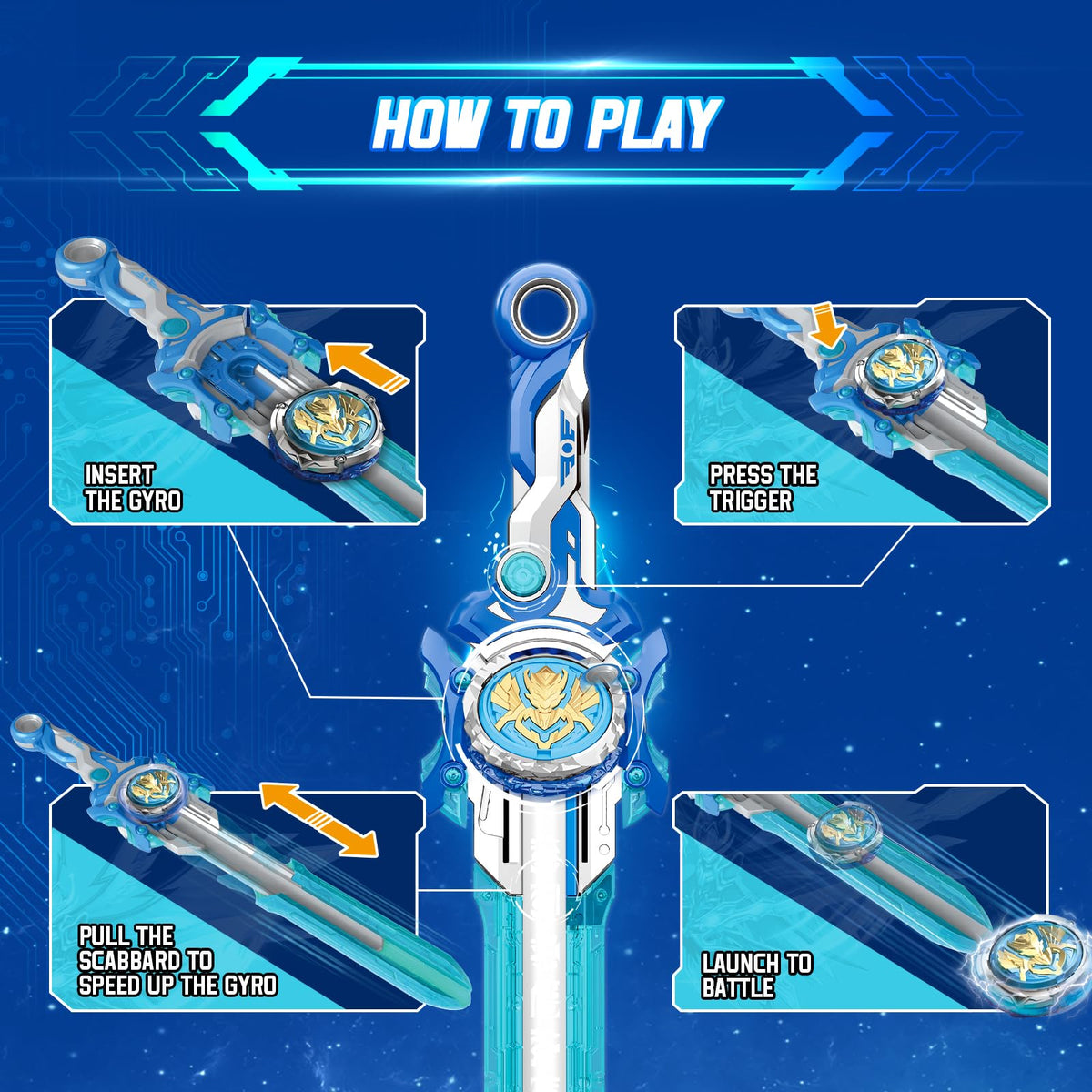 Infinity Nado Battling Toys: Sword Launcher & Spinning Top Battle Set for Kids