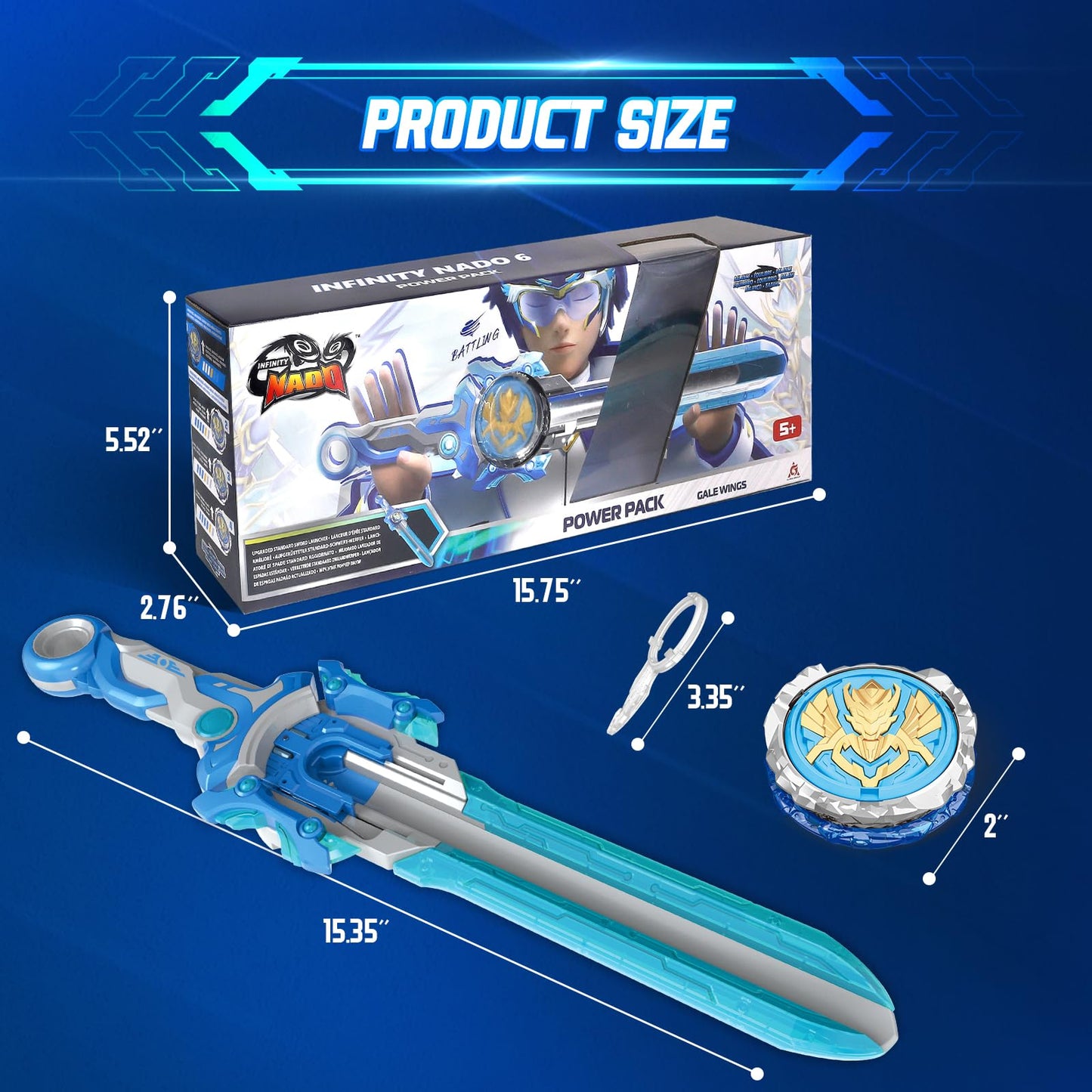 Infinity Nado Battling Toys: Sword Launcher & Spinning Top Battle Set for Kids