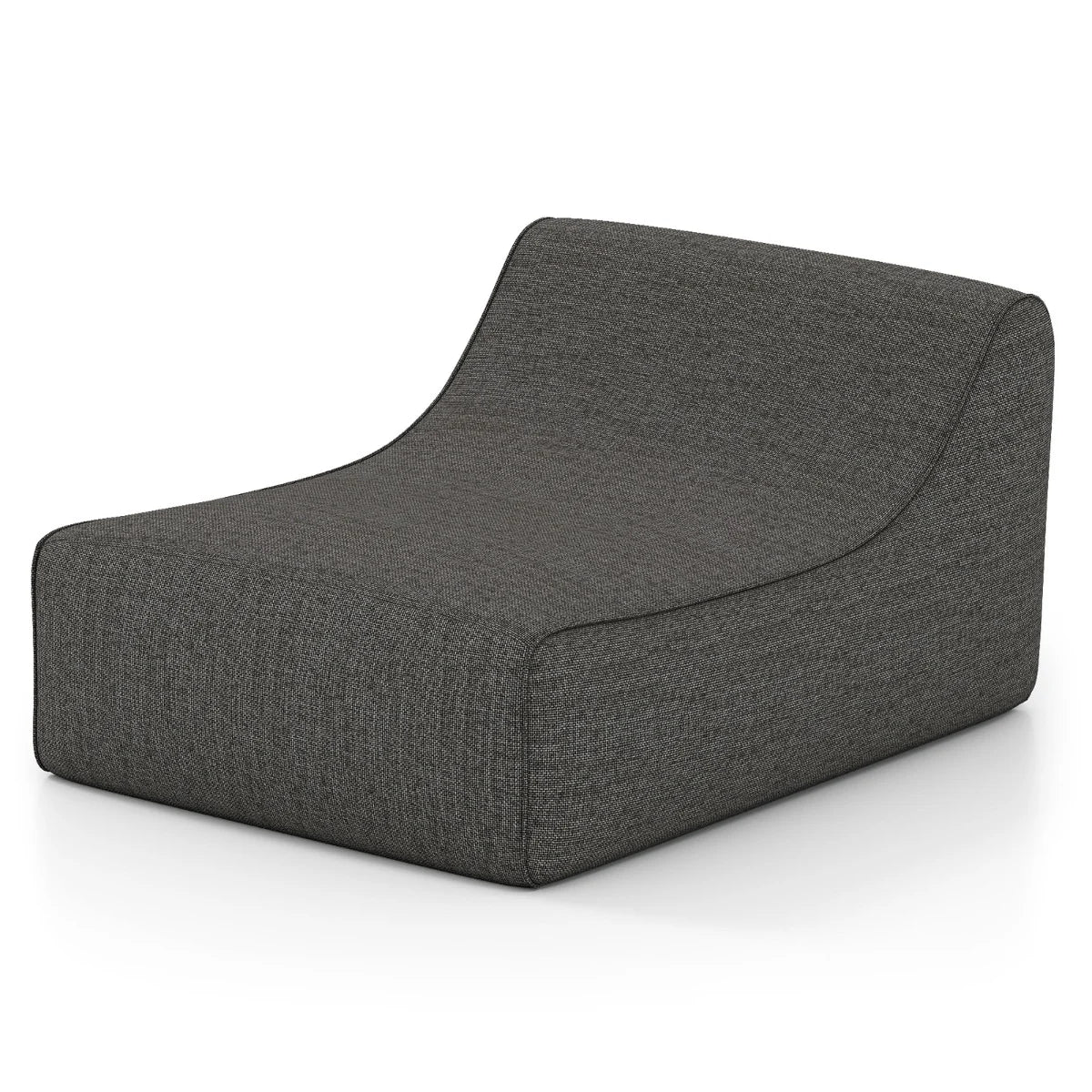 Inflatable Lounge Chair Ergonomic Blow Up Lazy Sofa with Detachable Cover and Anti-Slip Base-Blue