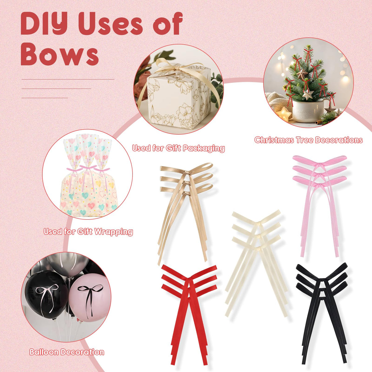 iNINGER 20Pcs Black Bows Cake Toppers – Fabric Cake Decorations for Birthdays, Weddings & Gifts