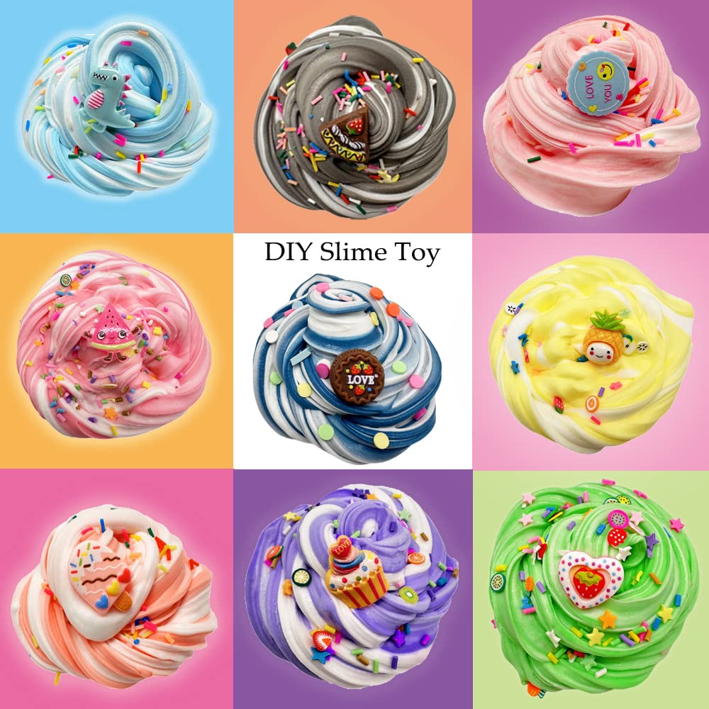 inksbui Butter Slime Kit 34 Pack Two-Toned Slime – Stress Relief Toys & Party Favors for Kids 6-12