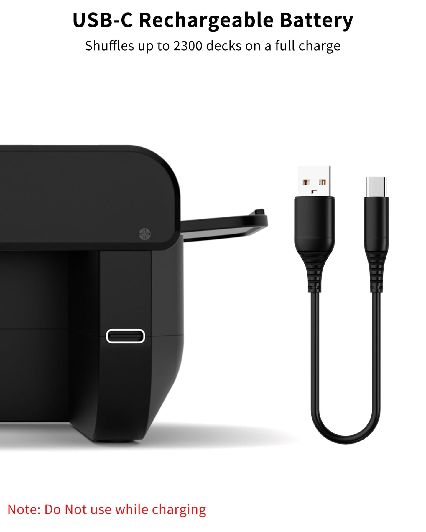 INNCNN Auto Card Shuffler for 1-2 Decks – USB-C, 5s Shuffle, Quiet 65dB
