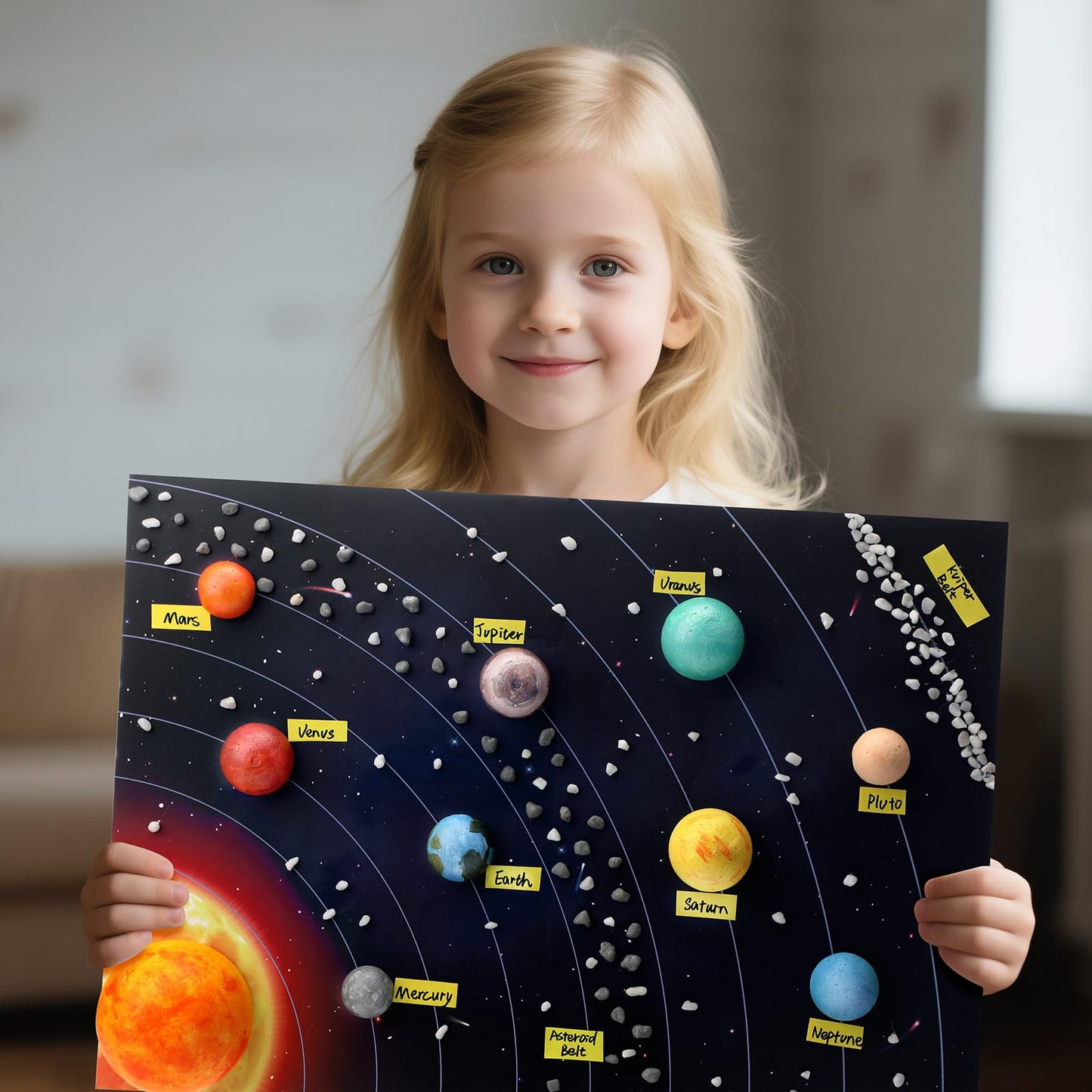 Innconee Solar System Model Kit – 20 Foam Ball LEDs, 12 Pigments