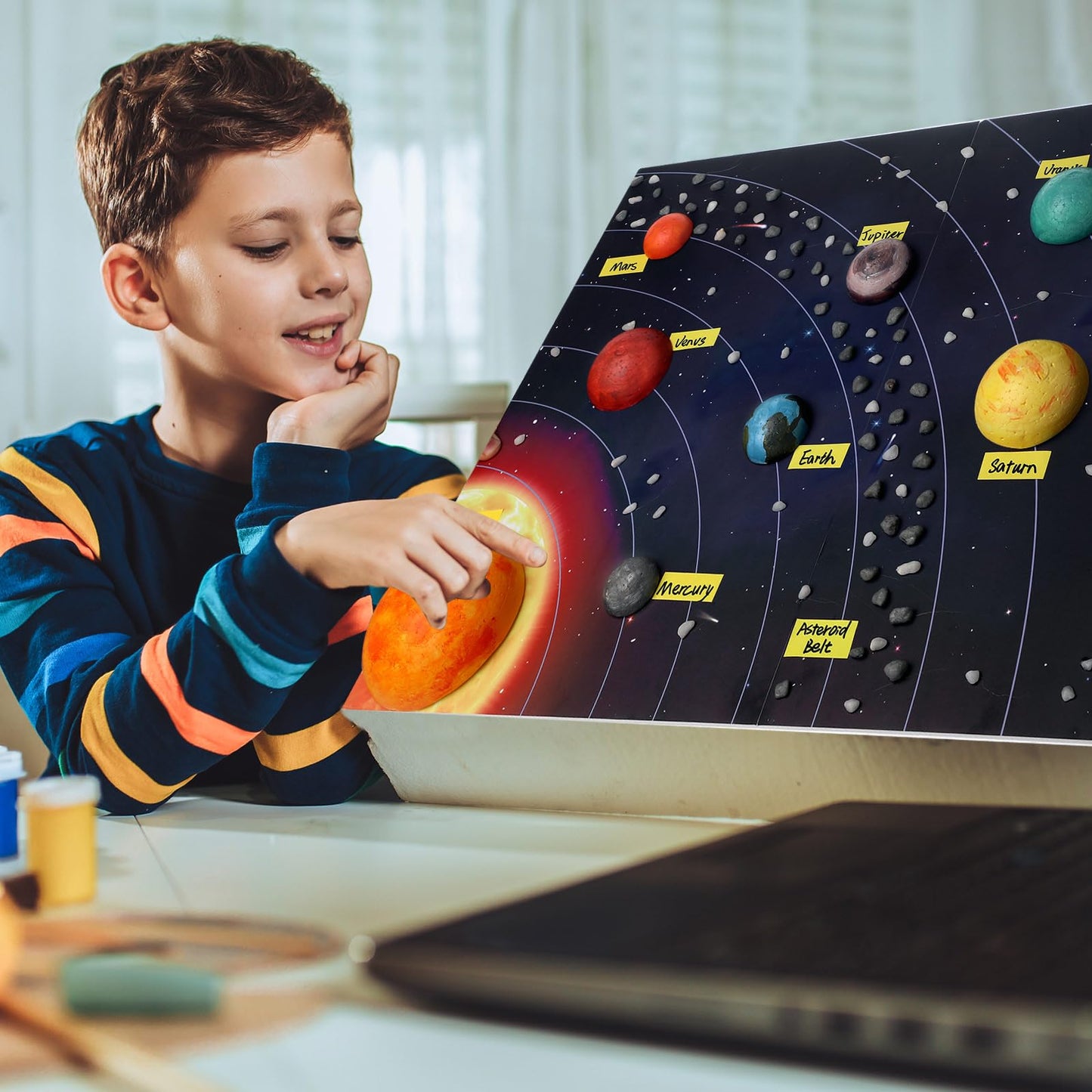 Innconee Solar System Model Kit – 20 Foam Ball LEDs, 12 Pigments