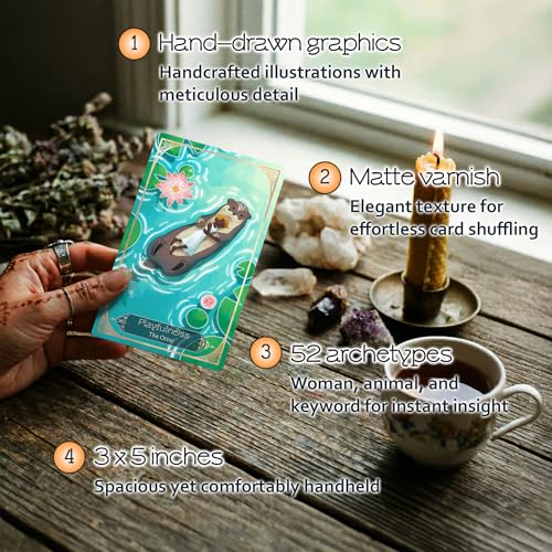 Inner Whispers 52 Animal Oracle Cards – 2nd Edition, Nature Oracle Deck for Women