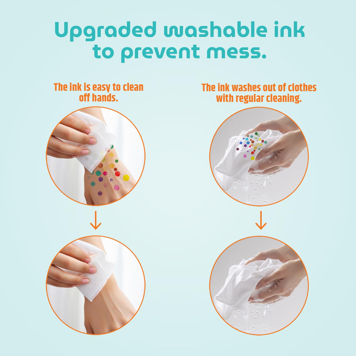 INNMUSE 10-Color Washable Dot Markers – Mess-Free Toddler Art Kit with Smock & Printable PDFs