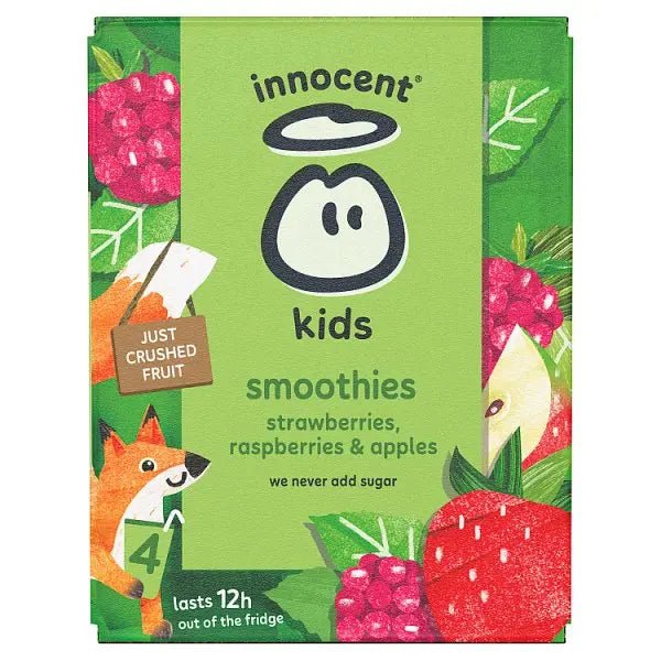 innocent Kids Smoothies Strawberries, Raspberries & Apples 150ml x 4