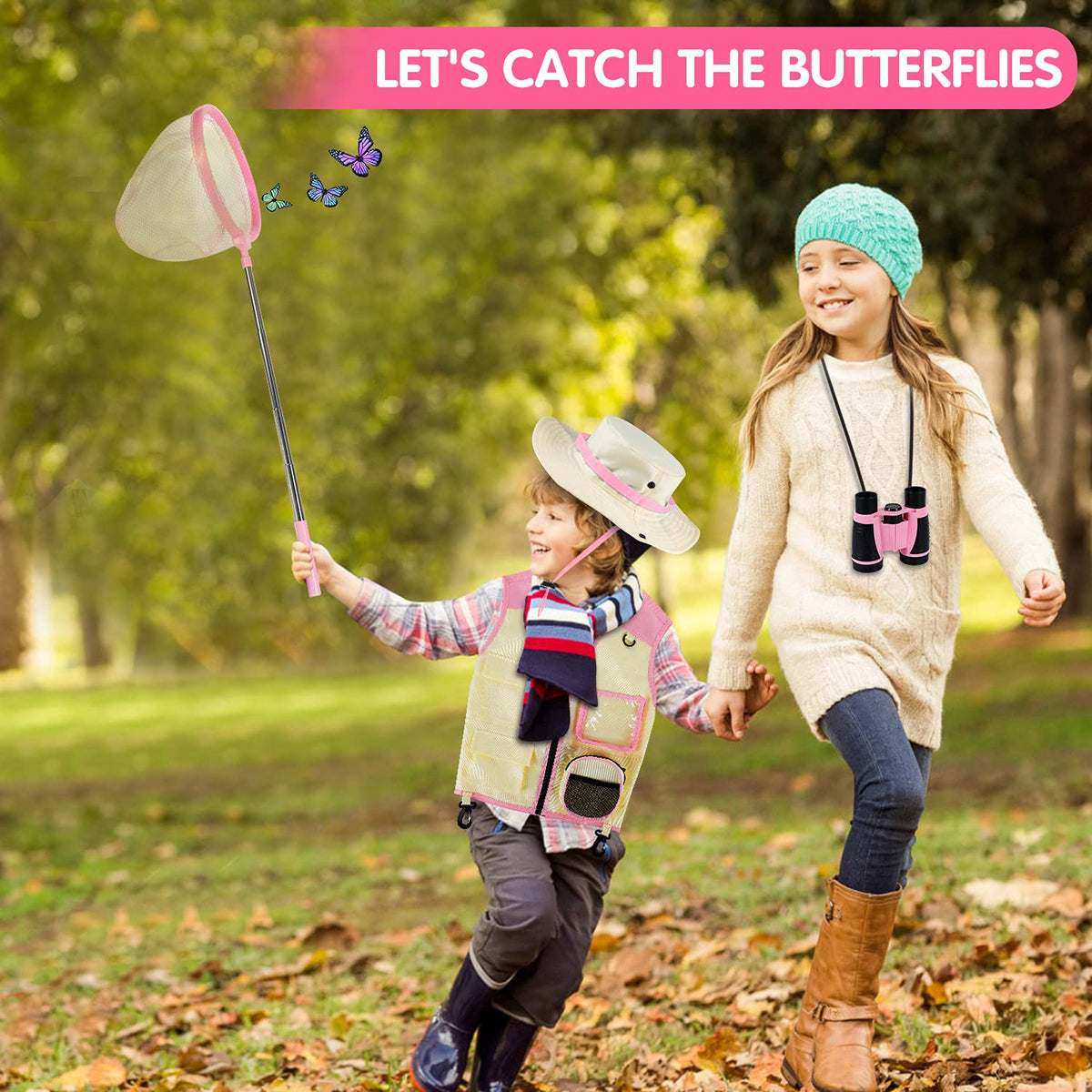 INNOCHEER Explorer Kit for Girls | Bug Catcher Kit for Kids Outdoor Adventures