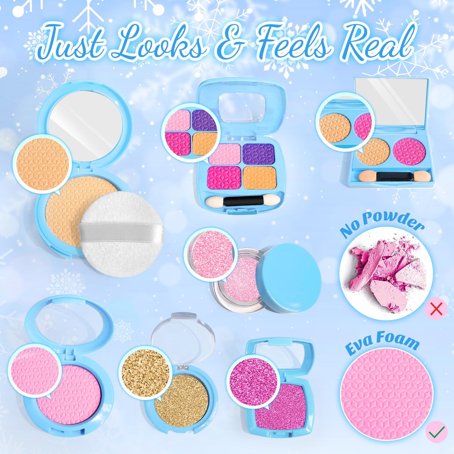 INNOCHEER Pretend Makeup Kit for Toddlers – Safe Frozen Toy Gift for Girls 3-7