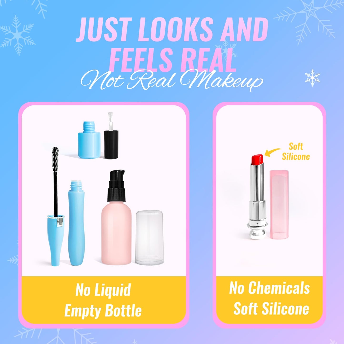 INNOCHEER Pretend Makeup Kit for Toddlers Not Real Makeup – Frozen Toy Set for Girls