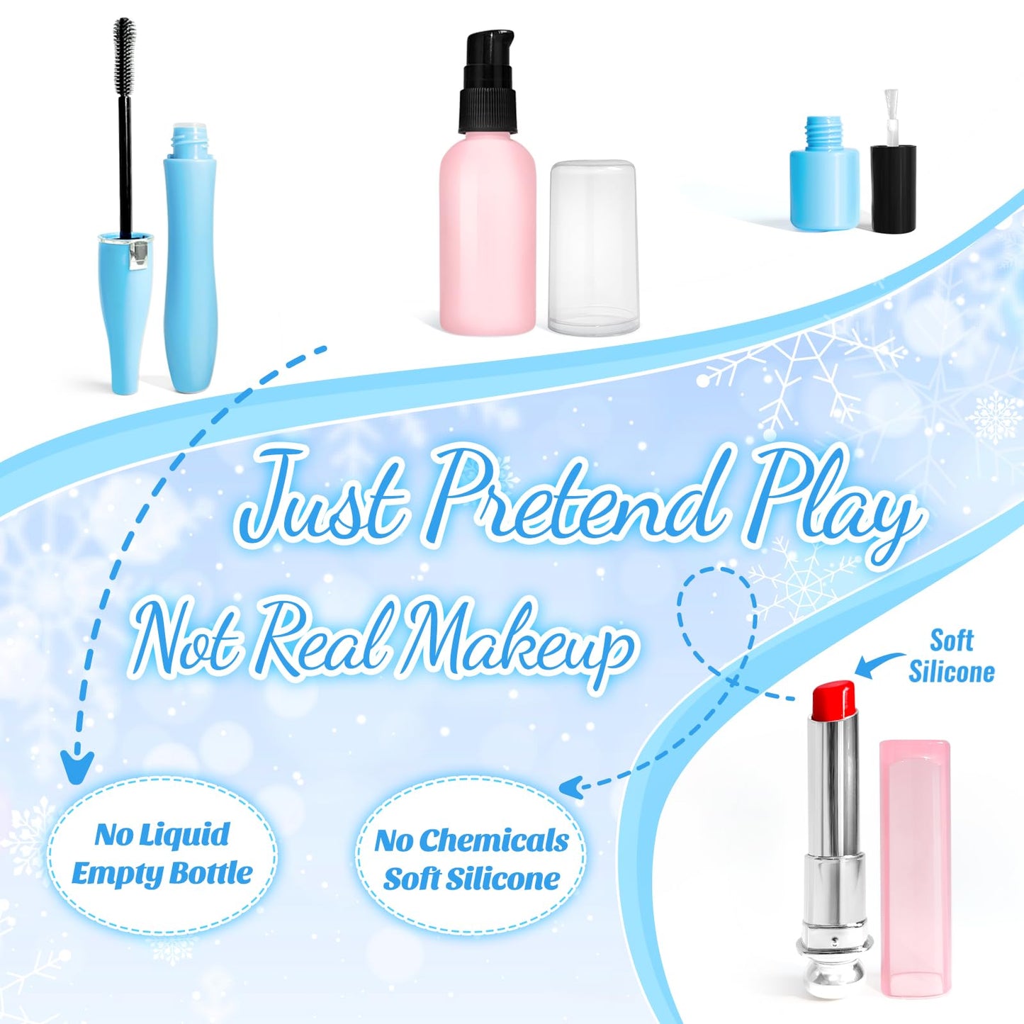 INNOCHEER Pretend Makeup Kit for Toddlers – Safe Frozen Toy Gift for Girls 3-7