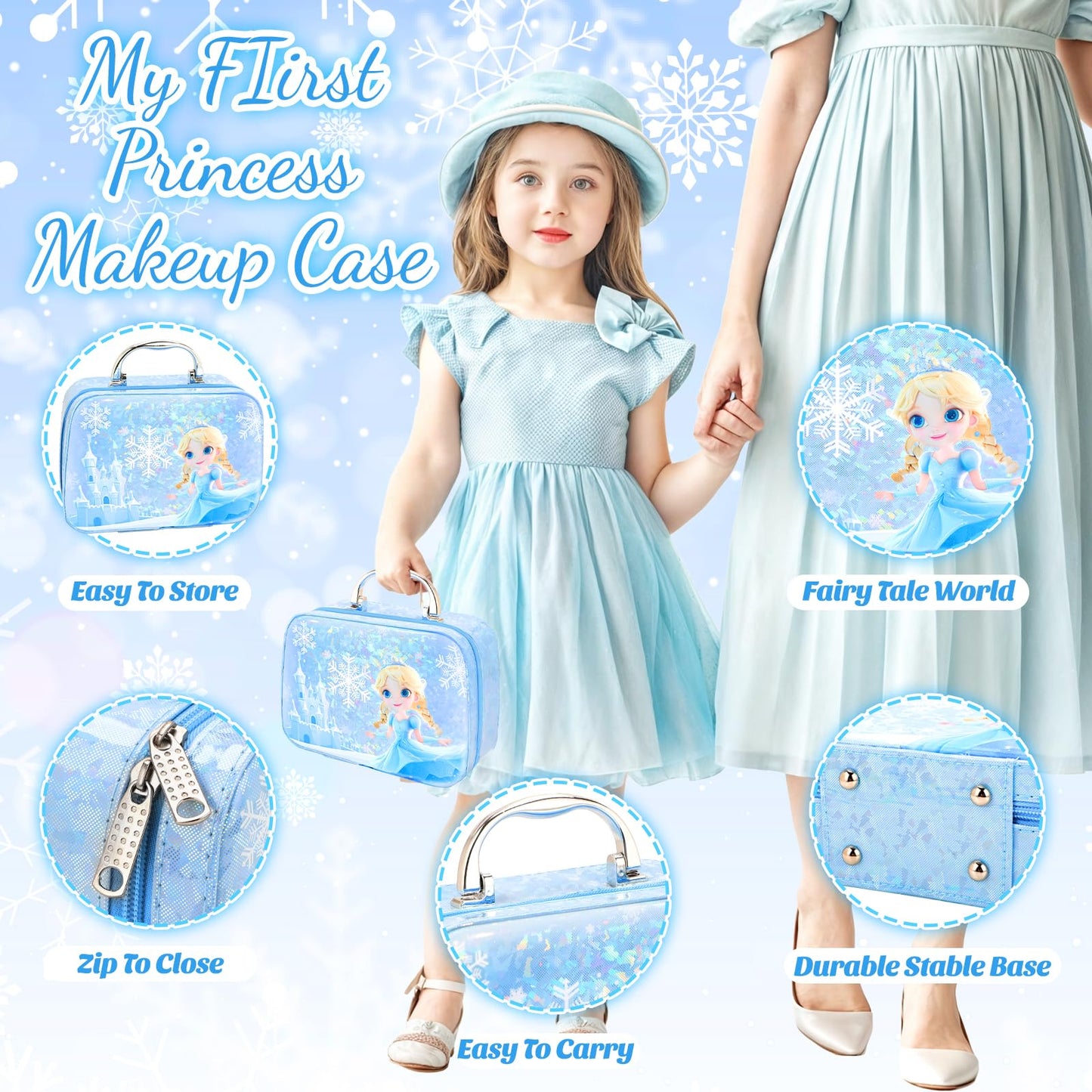 INNOCHEER Pretend Makeup Kit for Toddlers – Safe Frozen Toy Gift for Girls 3-7