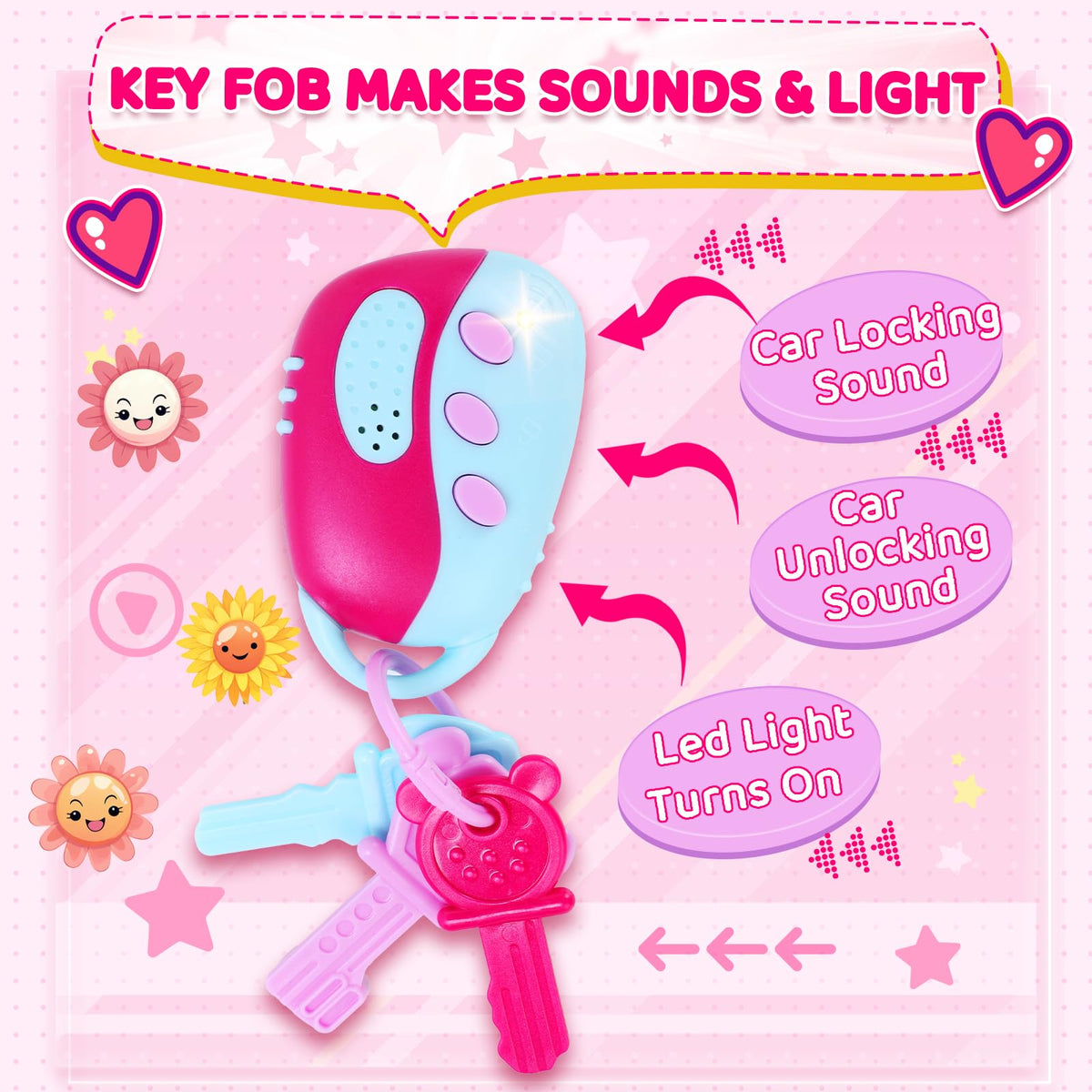 INNOCHEER Little Girls Purse – Pretend Makeup Kit & Dress-Up Toy for Ages 3-8