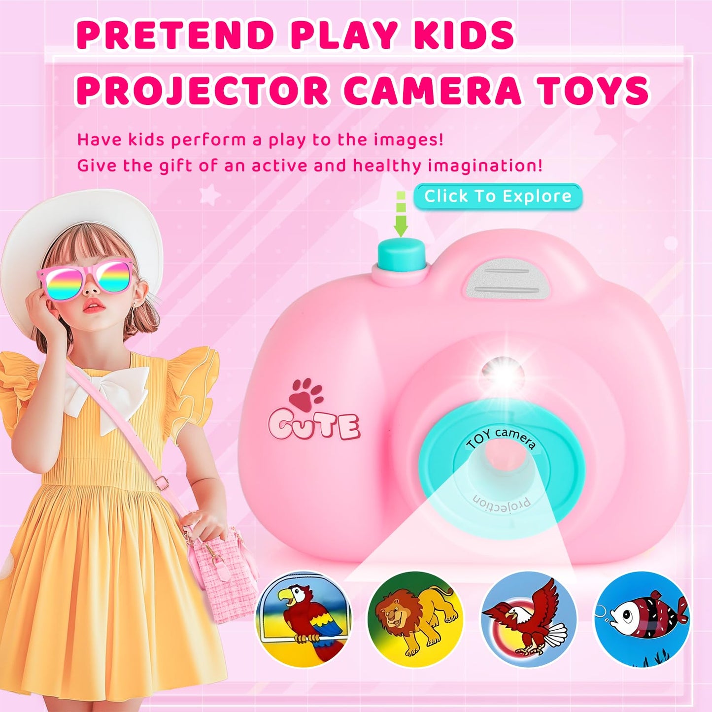 INNOCHEER Little Girls Purse with Pretend Makeup – 30‑in‑1 Toy Set for Girls 3–8