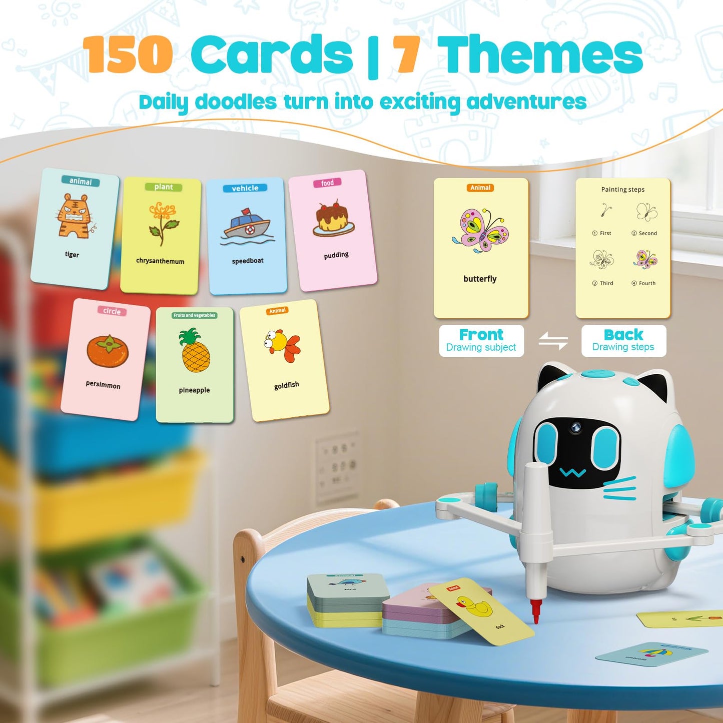 Innofans Drawing Robot for Kids with Camera Recognition – Interactive Learning Toy for Ages 3–8