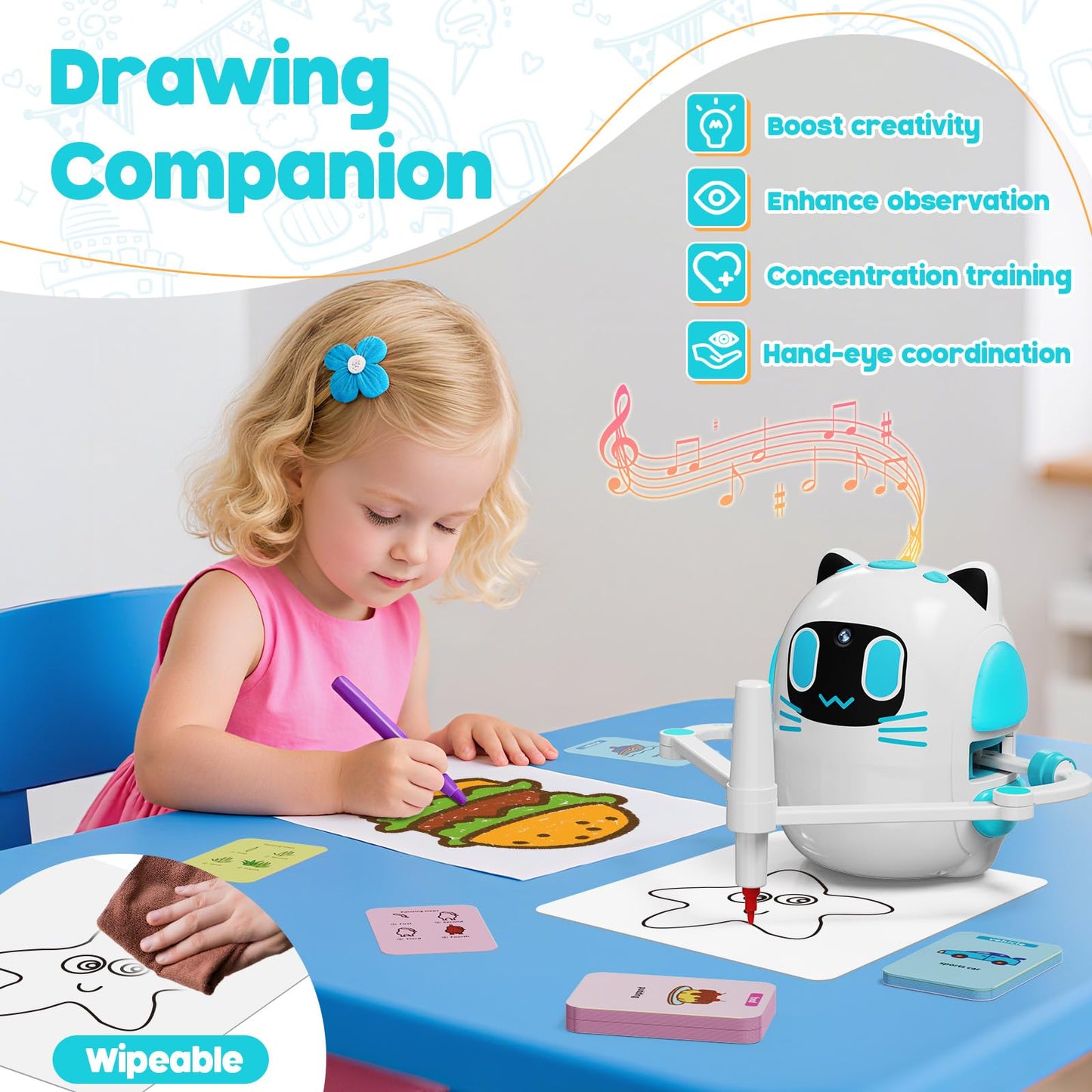 Innofans Drawing Robot for Kids with Camera Recognition – Interactive Learning Toy for Ages 3–8