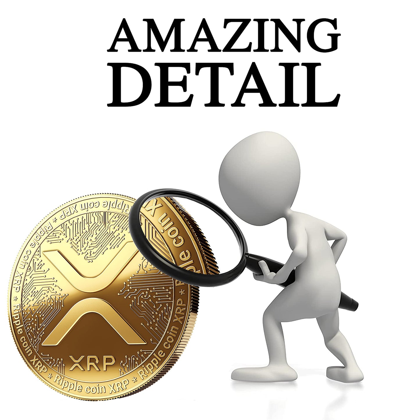 innoGadgets XRP Coin – 24k Gold Plated Collector's Item with Protective Case