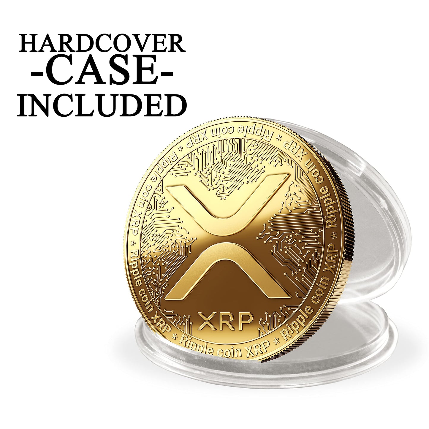 innoGadgets XRP Coin – 24k Gold Plated Collector's Item with Protective Case