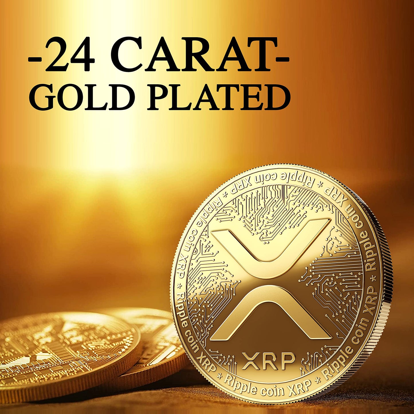 innoGadgets XRP Coin – 24k Gold Plated Collector's Item with Protective Case