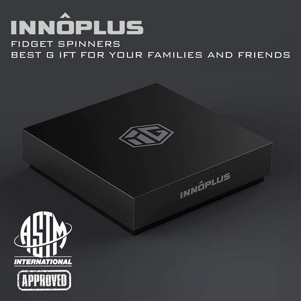 INNÔPLUS Fidget Spinner – Metal LED Luminous Spin Toy for Adults & Teens | Portable Stress & Focus Aid