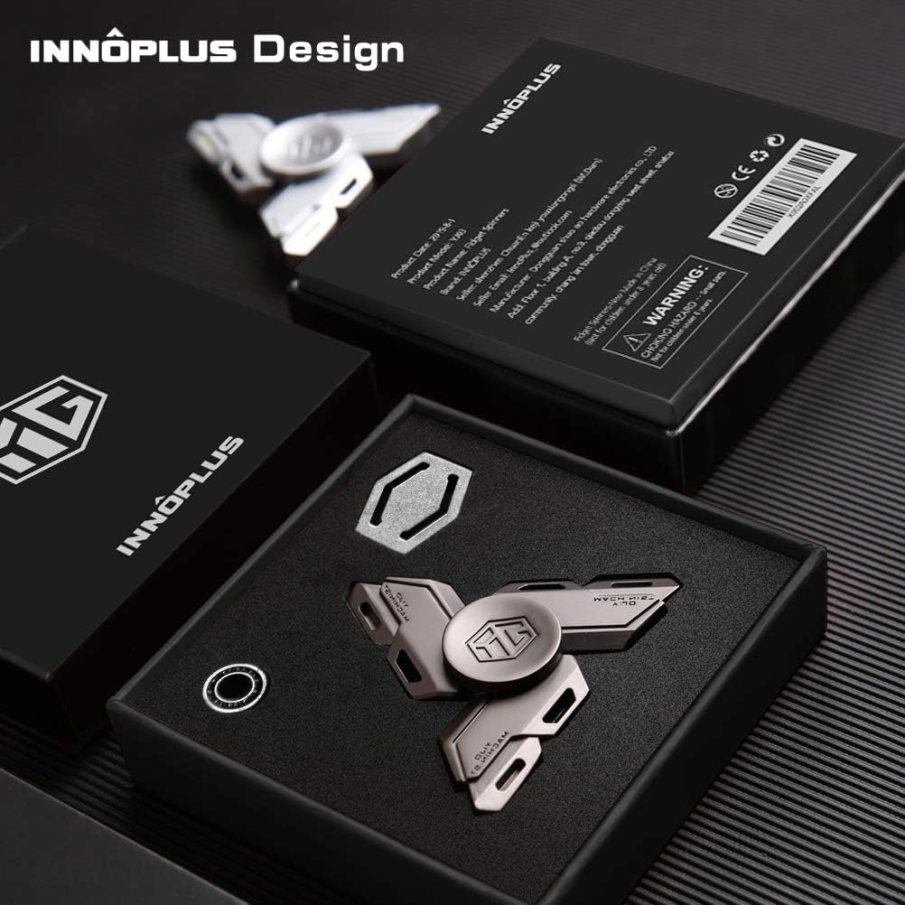 INNÔPLUS Fidget Spinner — Metal Hand Toy for Stress Relief, Glow in the Dark, Portable Gift