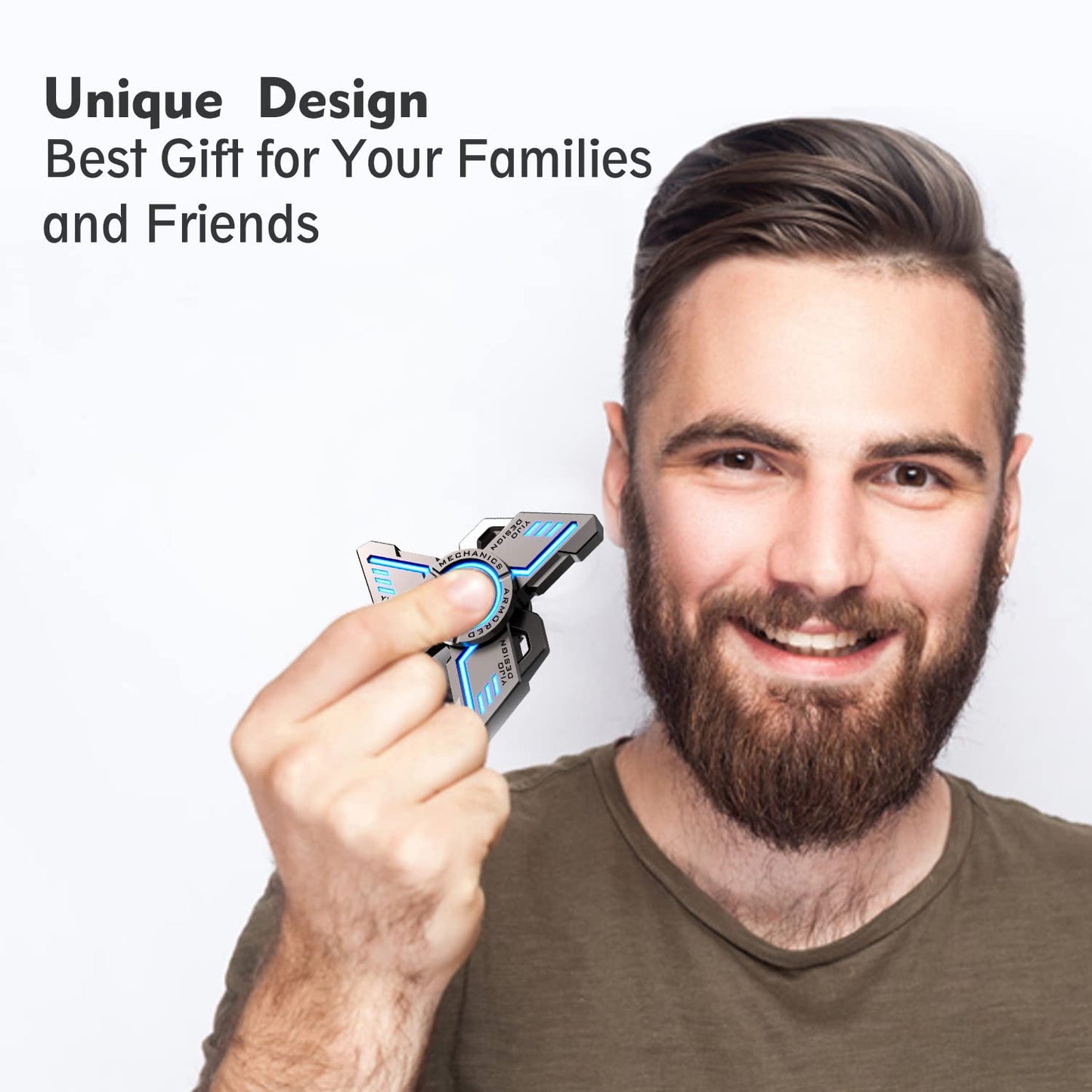 INNÔPLUS Fidget Spinner – Light-Up Metal Spinner for Focus, Stress Relief & Portable Fun