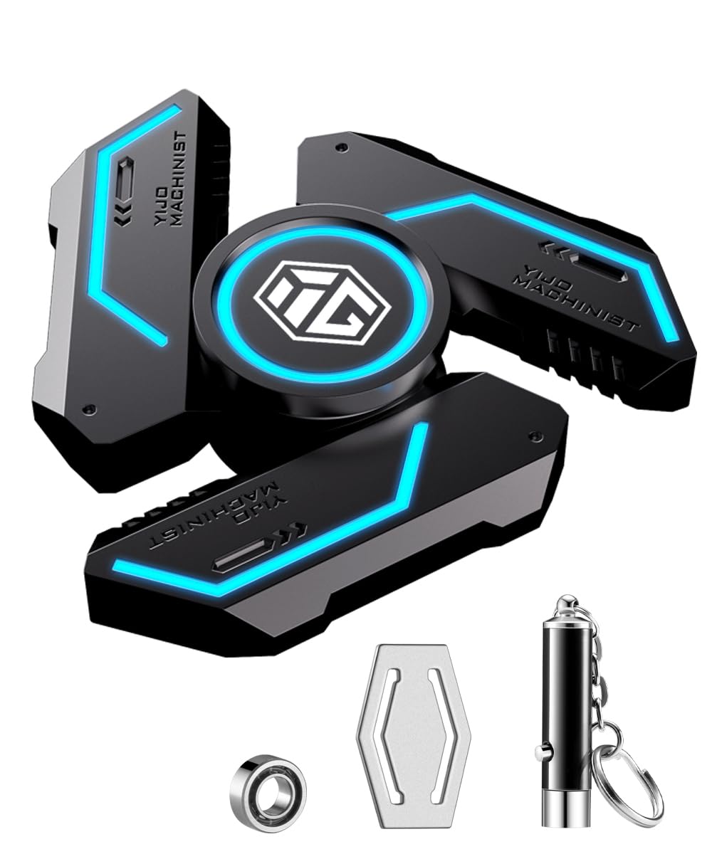 INNÔPLUS Fidget Spinner – Glow-in-the-Dark Metal Finger Toy for Focus & Relaxation