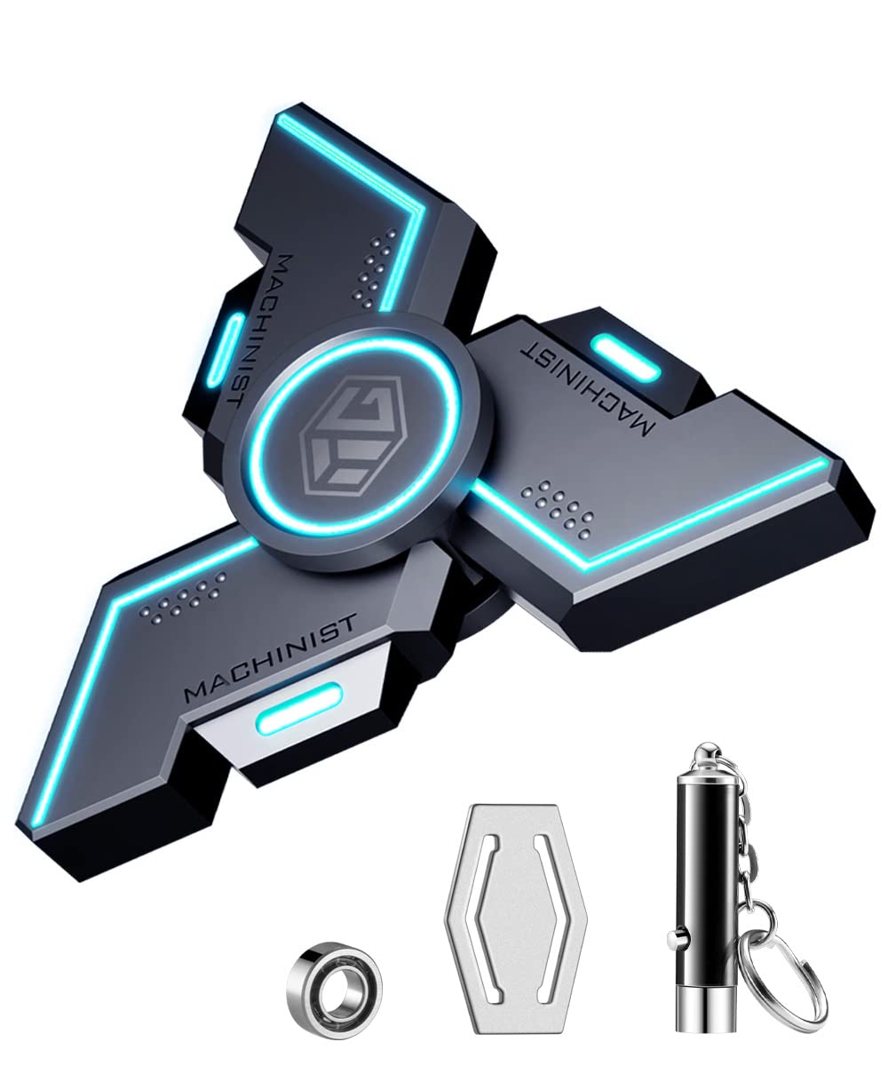 INNÔPLUS Fidget Spinners - Metal Spinner for Adults & Teens, Glow in the Dark, Portable Focus