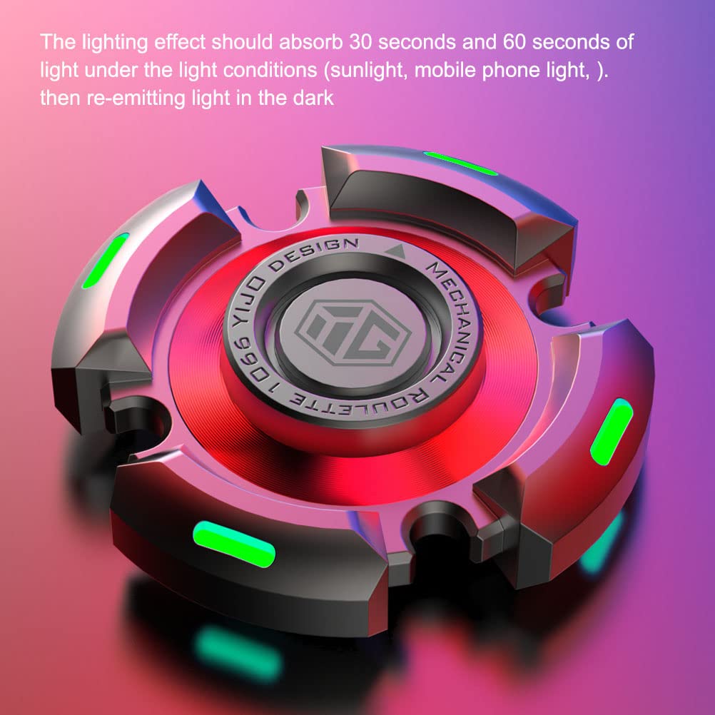 INNÔPLUS Fidget Spinner — Glow-in-the-Dark Metal Spinner for Focus, Calm, and Portability