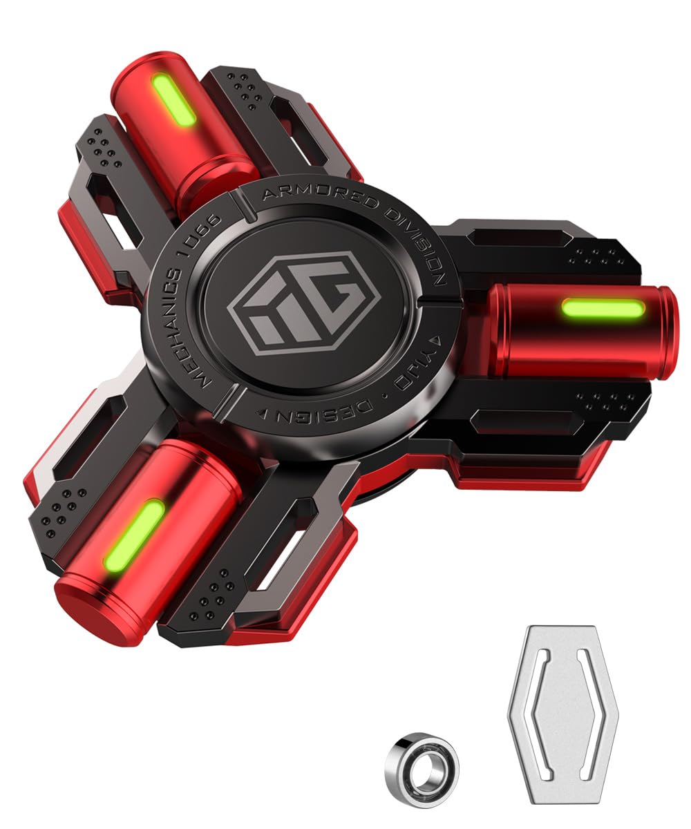 INNÔPLUS Fidget Spinner – Metal LED Luminous Spin Toy for Adults & Teens | Portable Stress & Focus Aid