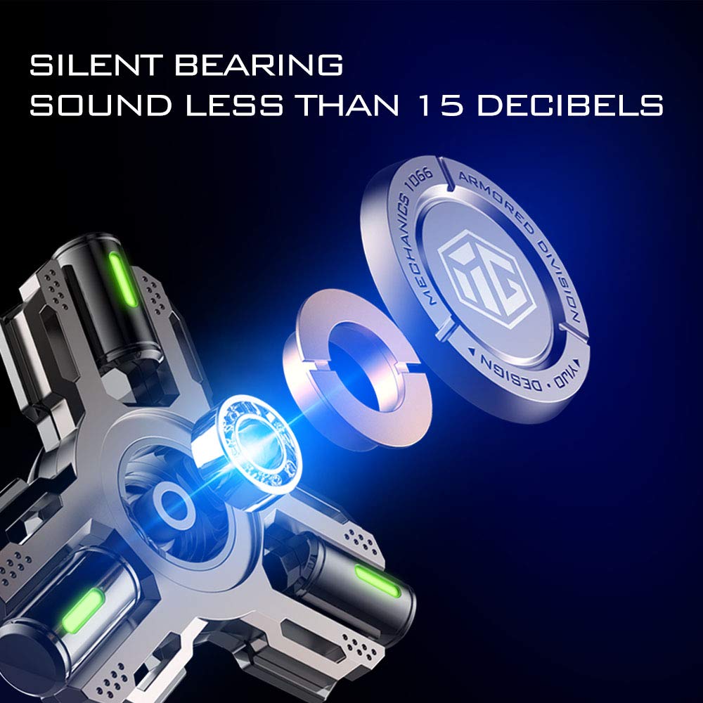 INNÔPLUS Fidget Spinner – Glow-in-the-Dark Metal Spin Toy for Focus, Stress Relief, ADHD