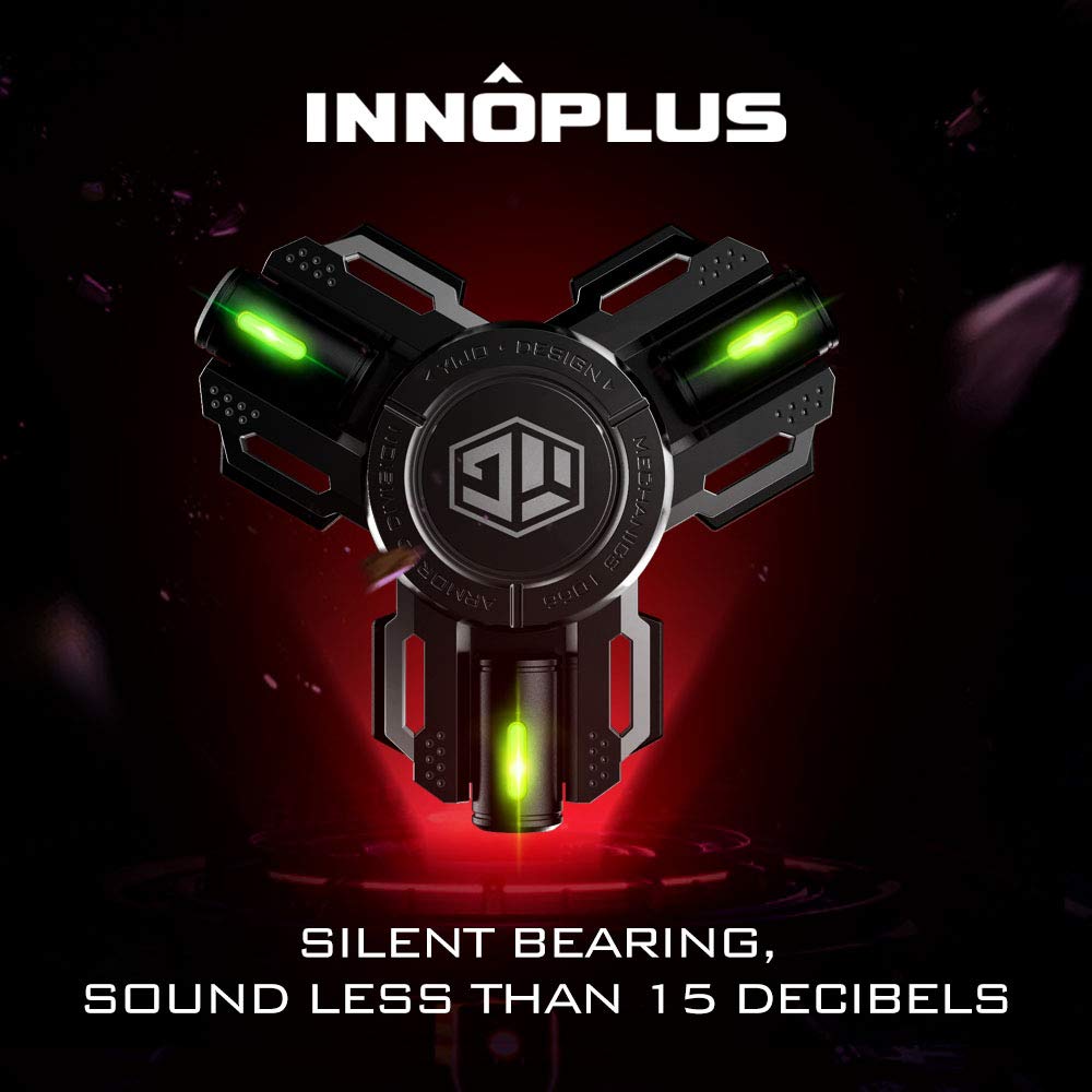 INNÔPLUS Fidget Spinner – Glow-in-the-Dark Metal Spin Toy for Focus, Stress Relief, ADHD