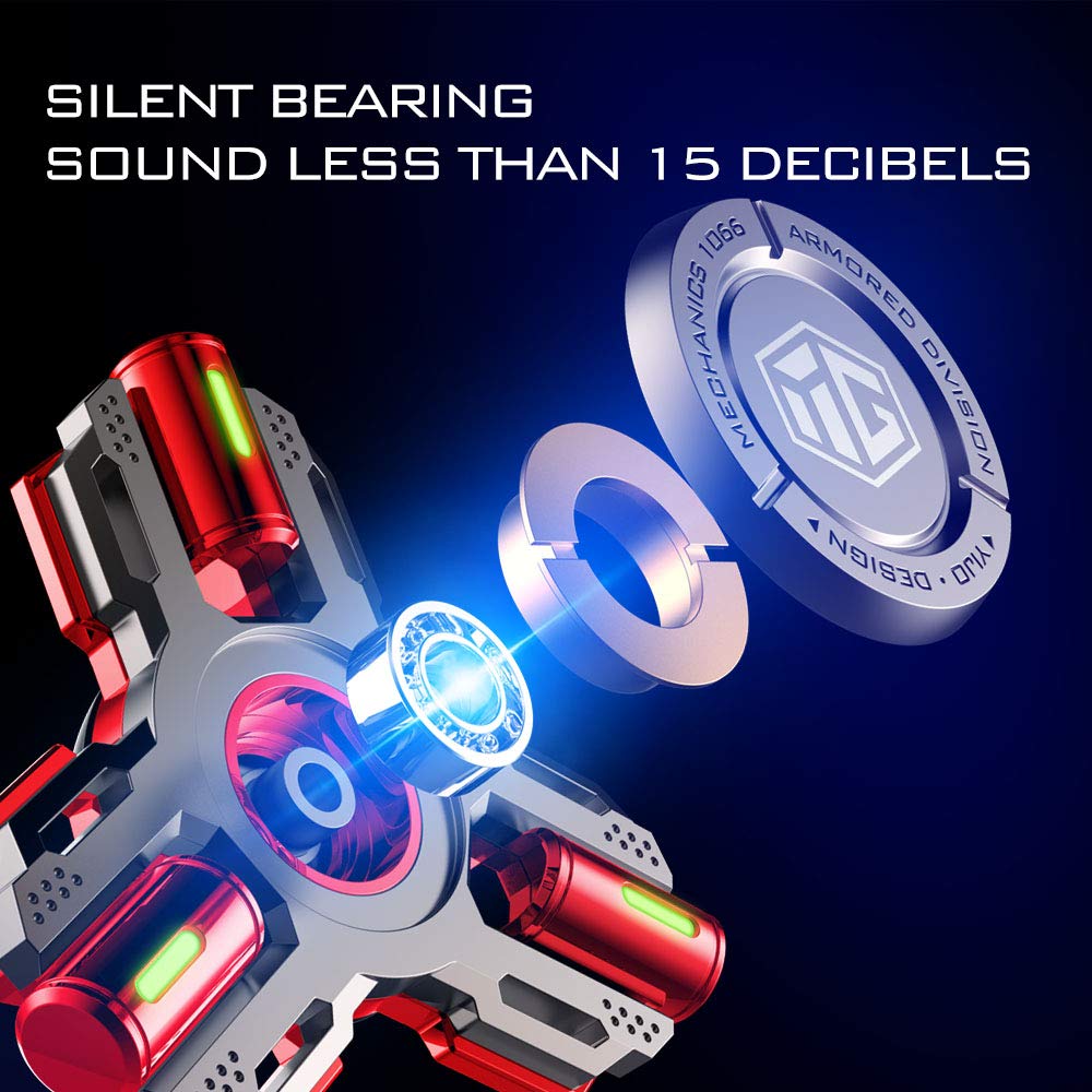 INNÔPLUS Fidget Spinner – Metal LED Luminous Spin Toy for Adults & Teens | Portable Stress & Focus Aid