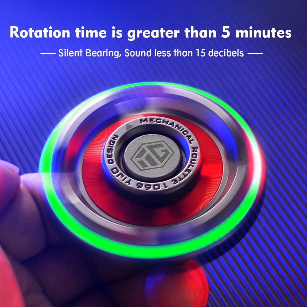 INNÔPLUS Fidget Spinner — Glow-in-the-Dark Metal Spinner for Focus, Calm, and Portability