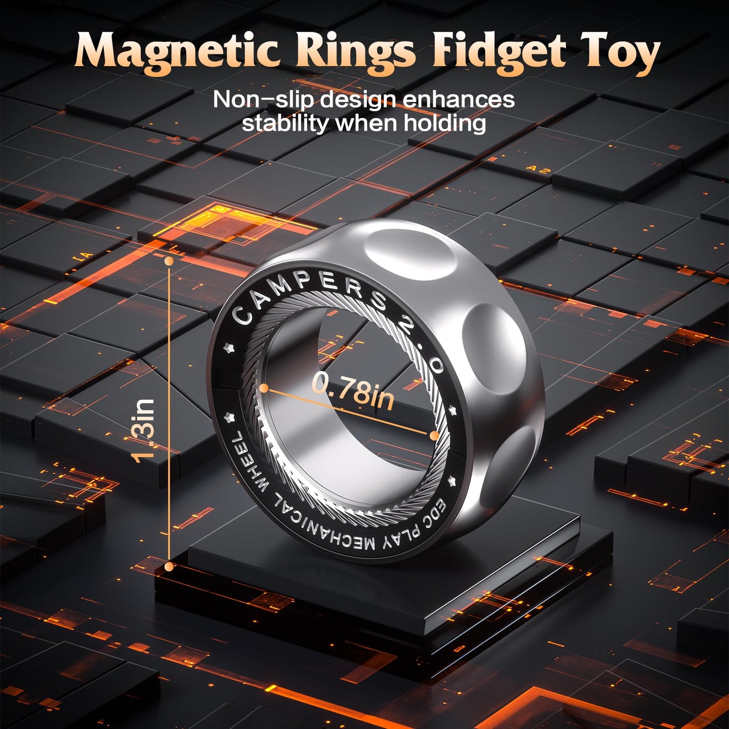 INNÔPLUS Upgrade Magnetic Fidget Spinner Rings – Stress Relief & Focus