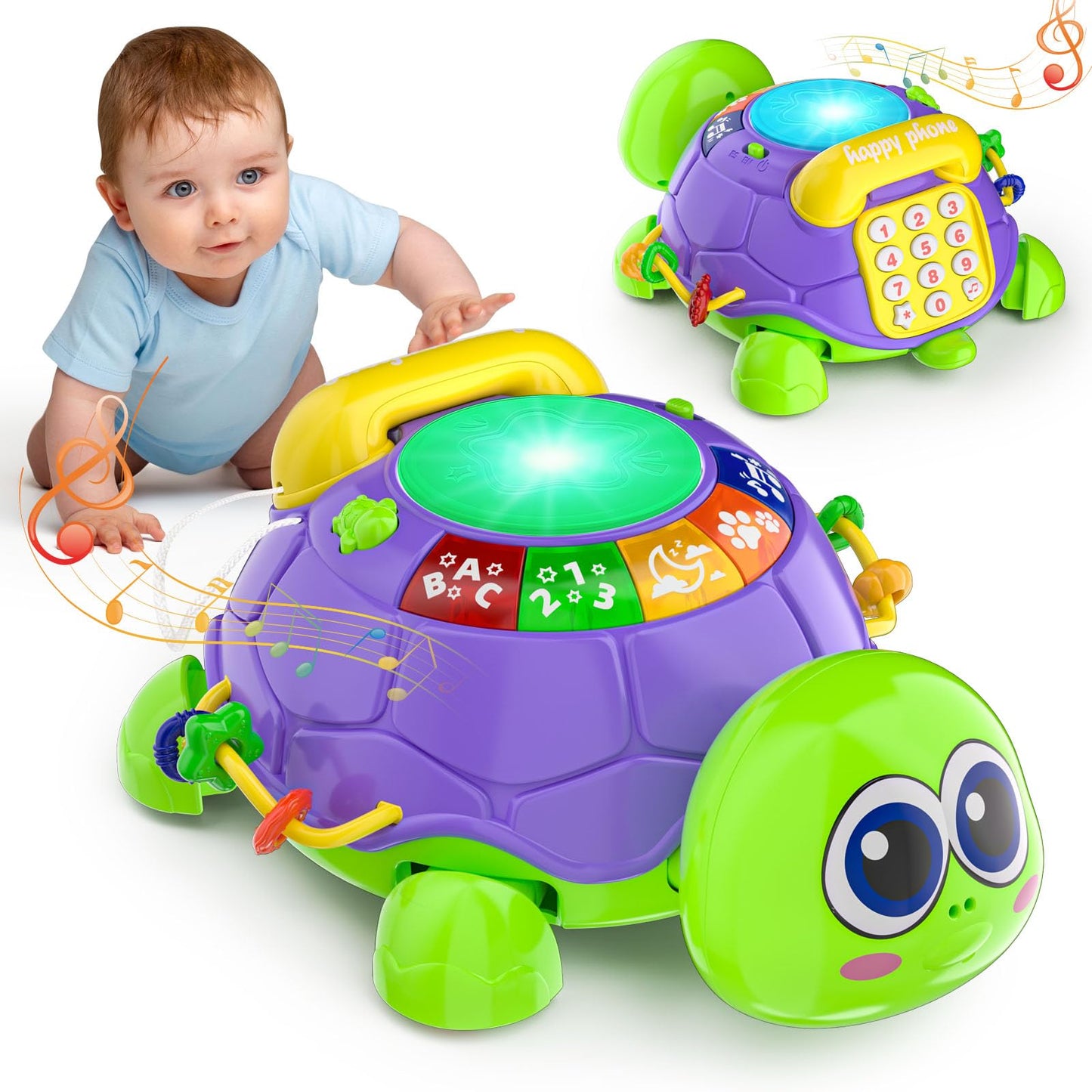 INNOSKY Musical Turtle Toy for Babies 6-12 Months – Crawling & Tummy Time