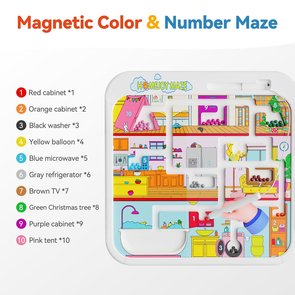 INNOSKY Toddler Montessori Busy Board — Educational Toy for 12-18 Months | Gift Idea