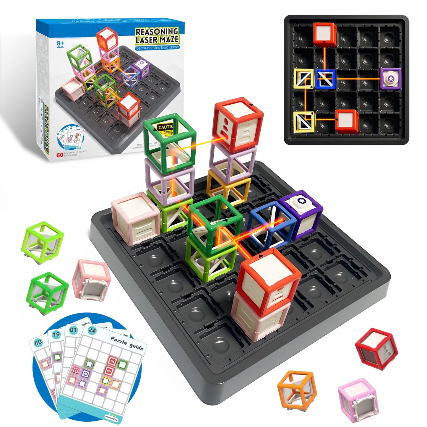 Innovakids Laser Maze Reasoning Game – 60+ STEM Optical Challenges for Ages 8+
