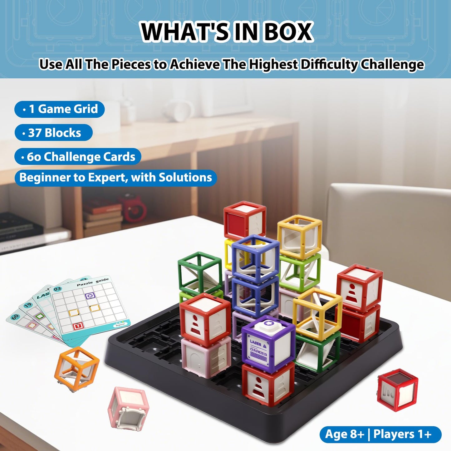 Innovakids Laser Maze Reasoning Game – 60+ STEM Optical Challenges for Ages 8+
