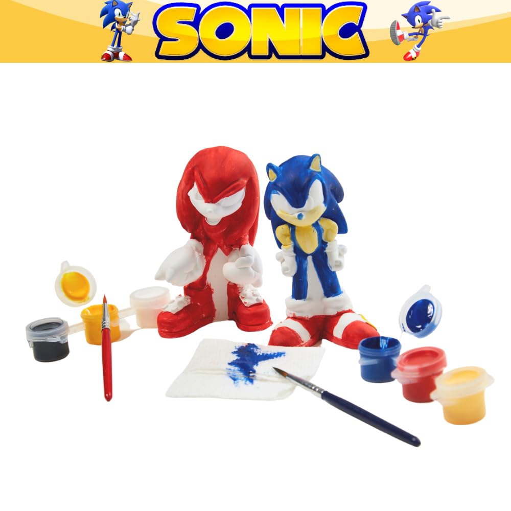 Innovative Designs Sonic The Hedgehog DIY Paint-Your-Own Figurines Set — Sonic & Knuckles