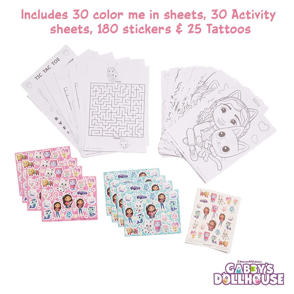 Innovative Designs DreamWorks Gabby’s Dollhouse Deluxe Activity Set with Carrying Tin – Complete Kids Art Kit