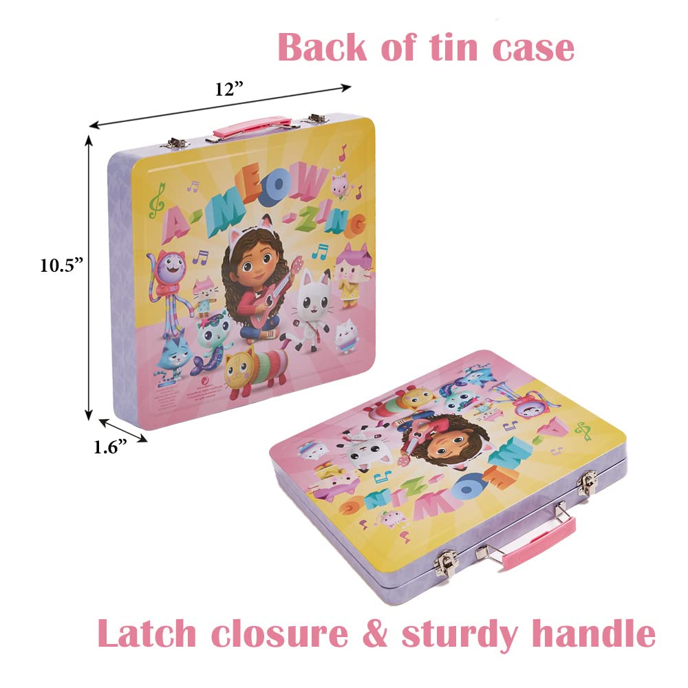 Innovative Designs DreamWorks Gabby’s Dollhouse Deluxe Activity Set with Carrying Tin – Complete Kids Art Kit