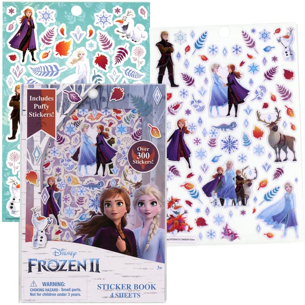 Innovative Designs Frozen Sticker Book Set – 4 Sheets, 300+ Stickers