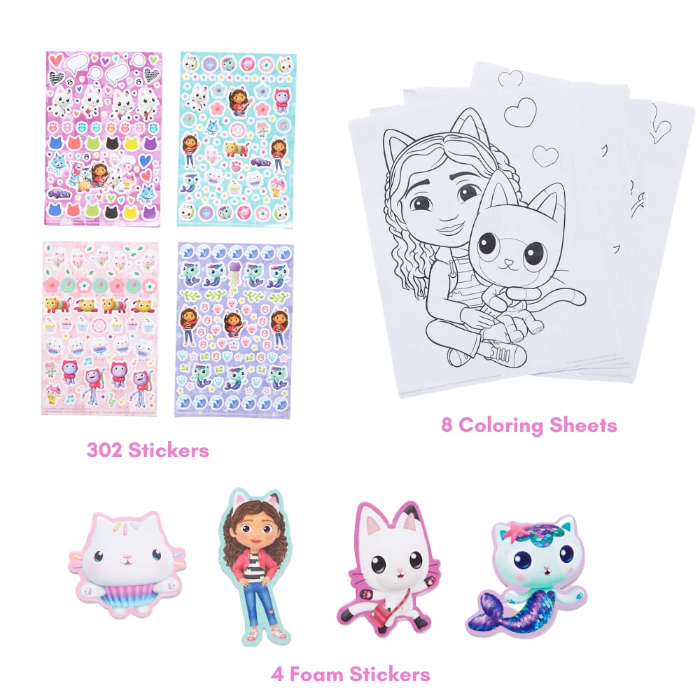 Gabby's Dollhouse Coloring Art Set for Kids – Stickers & Stampers | 150+ Pieces | Innovative Designs